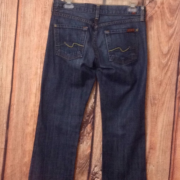 🦋 7FAM boot cut jeans size 26x33 1/2 - Picture 2 of 6